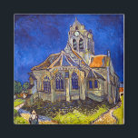 Vincent van Gogh - De kerk in Auvers Magneet<br><div class="desc">De kerk van Auvers / l'Eglise à Auvers-sur-oise van Vincent Van Gogh in 1890</div>