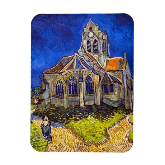Vincent van Gogh - De kerk in Auvers Magneet (Verticaal)