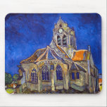 Vincent van Gogh - De kerk in Auvers Muismat<br><div class="desc">De kerk van Auvers / l'Eglise à Auvers-sur-oise van Vincent Van Gogh in 1890</div>