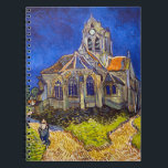 Vincent van Gogh - De kerk in Auvers Notitieboek<br><div class="desc">De kerk van Auvers / l'Eglise à Auvers-sur-oise van Vincent Van Gogh in 1890</div>