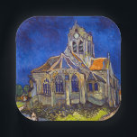 Vincent van Gogh - De kerk in Auvers Papieren Bordje<br><div class="desc">De kerk van Auvers / l'Eglise à Auvers-sur-oise van Vincent Van Gogh in 1890</div>