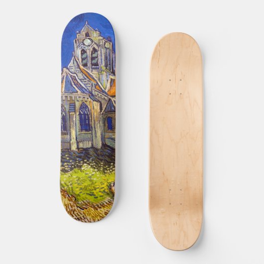 Vincent van Gogh - De kerk in Auvers Persoonlijk Skateboard (Voorkant)