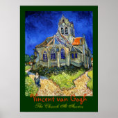 Vincent van Gogh: de kerk in Auvers Poster (Voorkant)