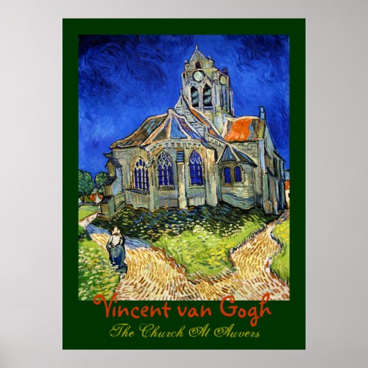 Vincent van Gogh: de kerk in Auvers Poster (Voorkant)