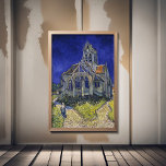Vincent van Gogh, De kerk in Auvers Poster<br><div class="desc">Vincent van Gogh - De kerk in Auvers,  1890.</div>