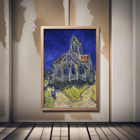 Vincent van Gogh, De kerk in Auvers Poster
