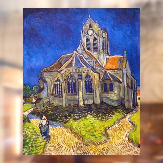 Vincent van Gogh - De kerk in Auvers Raamsticker (Vel 2)