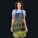 Vincent van Gogh - De kerk in Auvers Schort<br><div class="desc">De kerk in Auvers (1890) door Vincent van Gogh is een schilderij van de Post Impressionisme, een mooi kunstschilderij van de architectonische kerk. Een vrouw die langs een weg naar de dorpskapel loopt met mooie, bevlekte glazen ramen. Een dagelijkse leven architectuur scène. Over de kunstenaar: Vincent Willem van Gogh (1853-1890)...</div>