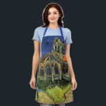 Vincent van Gogh - De kerk in Auvers Schort<br><div class="desc">De kerk in Auvers (1890) door Vincent van Gogh is een schilderij van de Post Impressionisme, een mooi kunstschilderij van de architectonische kerk. Een vrouw die langs een weg naar de dorpskapel loopt met mooie, bevlekte glazen ramen. Een dagelijkse leven architectuur scène. Over de kunstenaar: Vincent Willem van Gogh (1853-1890)...</div>