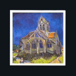 Vincent van Gogh - De kerk in Auvers Servet<br><div class="desc">De kerk van Auvers / l'Eglise à Auvers-sur-oise van Vincent Van Gogh in 1890</div>