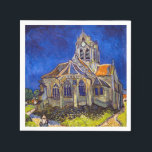 Vincent van Gogh - De kerk in Auvers Servet<br><div class="desc">De kerk van Auvers / l'Eglise à Auvers-sur-oise van Vincent Van Gogh in 1890</div>