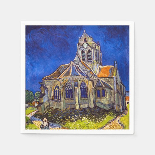 Vincent van Gogh - De kerk in Auvers Servet (Voorkant)