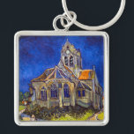 Vincent van Gogh - De kerk in Auvers Sleutelhanger<br><div class="desc">De kerk van Auvers / l'Eglise à Auvers-sur-oise van Vincent Van Gogh in 1890</div>