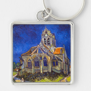 Vincent van Gogh - De kerk in Auvers Sleutelhanger