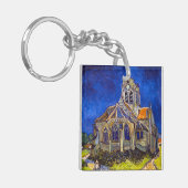 Vincent van Gogh - De kerk in Auvers Sleutelhanger (Voorkant Links)