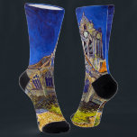 Vincent van Gogh - De kerk in Auvers Sokken<br><div class="desc">De kerk van Auvers / l'Eglise à Auvers-sur-oise van Vincent Van Gogh in 1890</div>