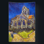Vincent van Gogh - De kerk in Auvers Spandoek<br><div class="desc">De kerk van Auvers / l'Eglise à Auvers-sur-oise van Vincent Van Gogh in 1890</div>