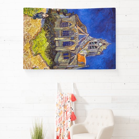 Vincent van Gogh - De kerk in Auvers Spandoek (Insitu)