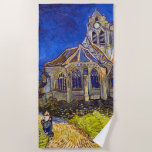 Vincent van Gogh - De kerk in Auvers Strandlaken<br><div class="desc">De kerk van Auvers / l'Eglise à Auvers-sur-oise van Vincent Van Gogh in 1890</div>