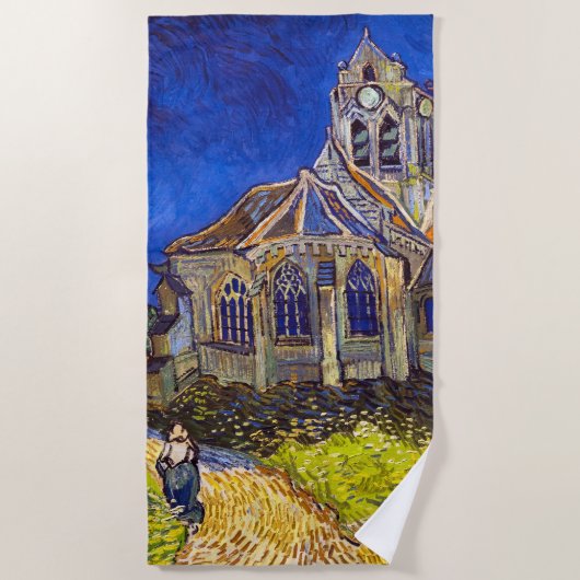 Vincent van Gogh - De kerk in Auvers Strandlaken (Voorkant)