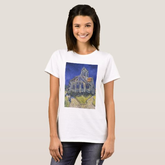 Vincent van Gogh, De kerk in Auvers T-shirt (Voorkant volledig)