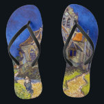 Vincent van Gogh - De kerk in Auvers Teenslippers<br><div class="desc">De kerk van Auvers / l'Eglise à Auvers-sur-oise van Vincent Van Gogh in 1890</div>