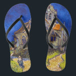 Vincent van Gogh - De kerk in Auvers Teenslippers<br><div class="desc">De kerk van Auvers / l'Eglise à Auvers-sur-oise van Vincent Van Gogh in 1890</div>