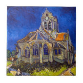 Vincent van Gogh - De kerk in Auvers Tegeltje (Voorkant)