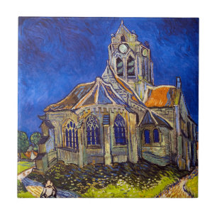 Vincent van Gogh - De kerk in Auvers Tegeltje