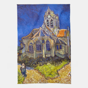 Vincent van Gogh - De kerk in Auvers Theedoek
