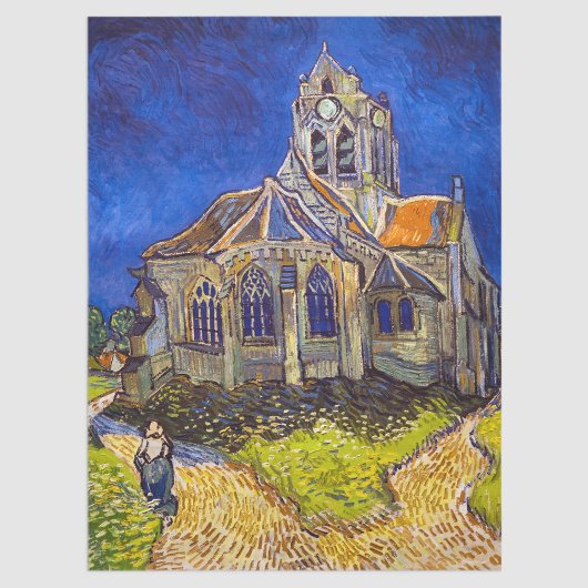 Vincent van Gogh - De kerk in Auvers Tissuepapier