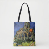 Vincent van Gogh - De kerk in Auvers Tote Bag (Voorkant)
