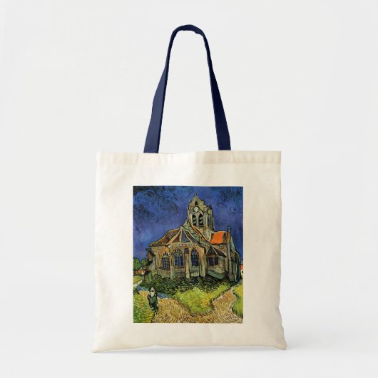 Vincent van Gogh - De kerk in Auvers Tote Bag (Voorkant)