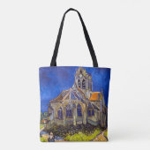 Vincent van Gogh - De kerk in Auvers Tote Bag (Achterkant)
