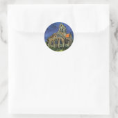 Vincent van Gogh - De kerk te Auvers Ronde Sticker (Tas)