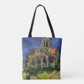 Vincent van Gogh - De kerk te Auvers Tote Bag (Achterkant)