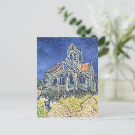 Vincent van Gogh | De kerk van Auvers-sur-Oise Briefkaart (Staand voorkant)