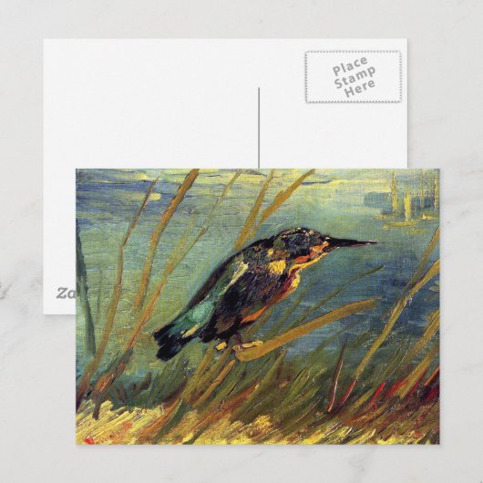 Vincent Van Gogh - de Kingfisher - de Bird Lover A Briefkaart (Voorkant / Achterkant)