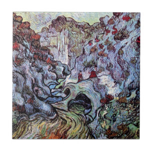 Vincent Van Gogh - De Kloof (Les Peiroulets) Tegeltje