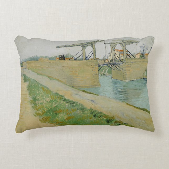 Vincent van Gogh - De Langlois-brug Decoratief Kussen (Voorkant)