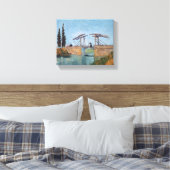 Vincent Van Gogh - De Langlois-brug in Arles Canvas Afdruk (Insitu (Slaapkamer))