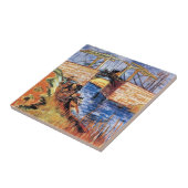 Vincent van Gogh - de Langlois-brug in Arles Tegeltje (Zijkant)