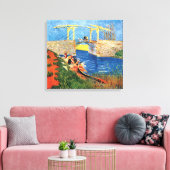 Vincent Van Gogh - De Langloisbrug bij Arles Canvas Afdruk (Insitu (Woonkamer))