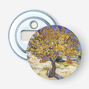 Vincent van Gogh - De Moerbeboom Button Flesopener