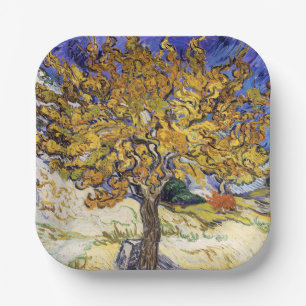 Vincent van Gogh - De Moerbeboom Papieren Bordje