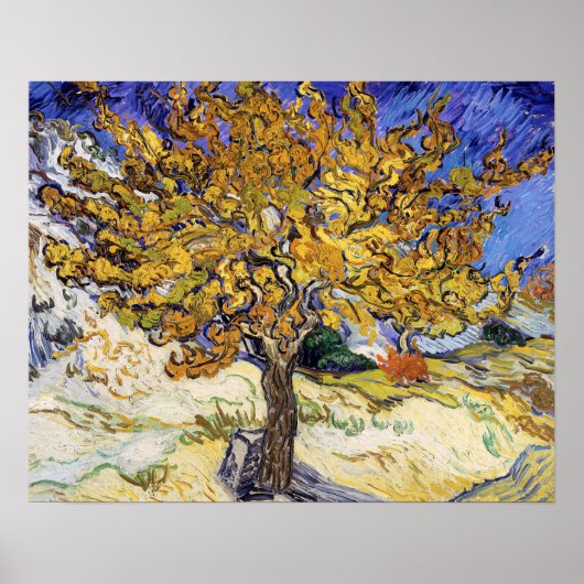 Vincent van Gogh - De Moerbeboom Poster (Voorkant)