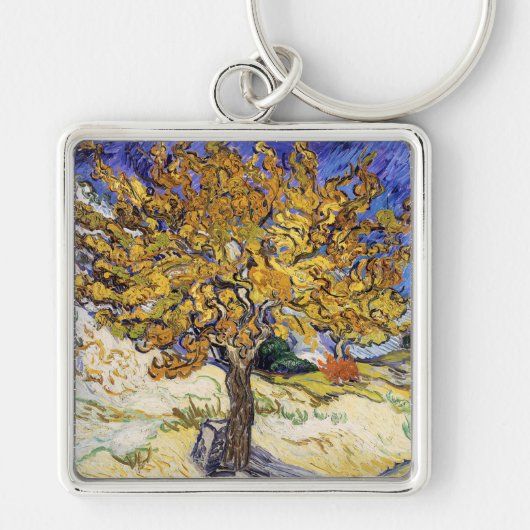 Vincent van Gogh - De Moerbeboom Sleutelhanger (Voorkant)