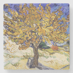 Vincent van Gogh - De Moerbeboom Stenen Onderzetter