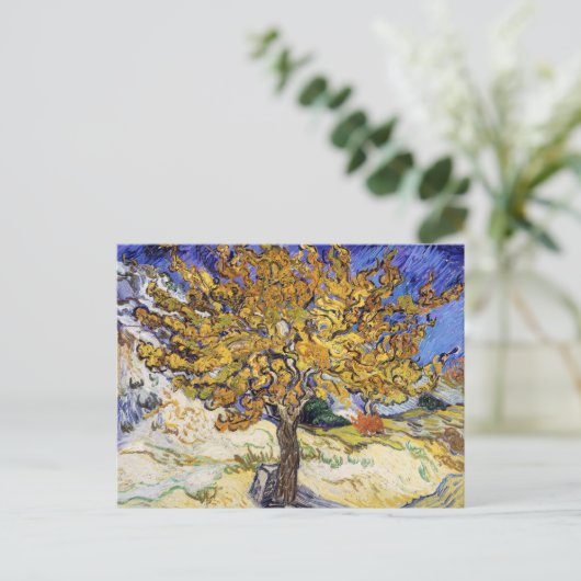 Vincent van Gogh - De moerbeiboom Briefkaart (Staand voorkant)