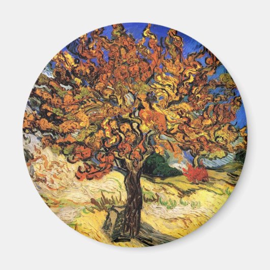 Vincent Van Gogh - De Moerbeiboom Kunstschilderij Magneet (Voorkant)